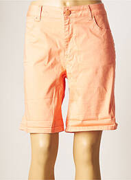 Bermuda coupe droite taille normale orange KY CREATION femme