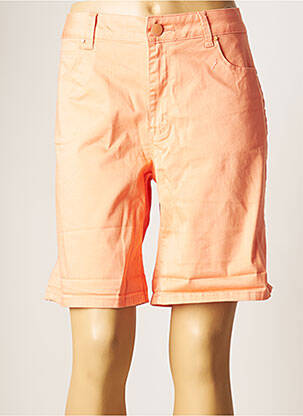 Bermuda coupe droite taille normale orange KY CREATION femme