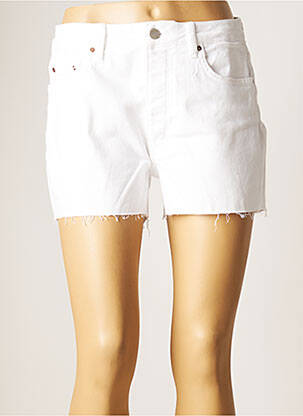 Short fermeture zippée sous rabat boutonné taille normale blanc REIKO femme