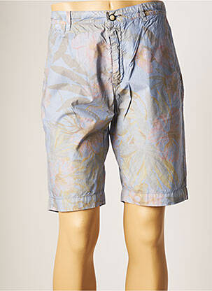 Bermuda tissage popeline bleu JOE SAN homme