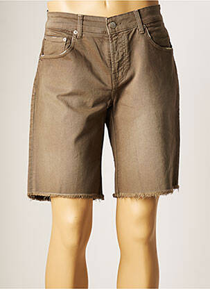 Bermuda coupe droite taille normale marron SERGE BLANCO homme