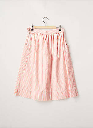 Jupe mi-longue fermeture zip latéral rose COMPTOIR DES COTONNIERS femme