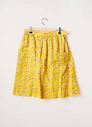 Jupe mi-longue fermeture zip latéral jaune COMPTOIR DES COTONNIERS femme