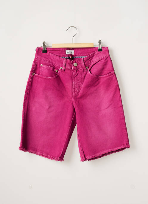 Bermuda coupe droite taille normale violet SERGE BLANCO homme