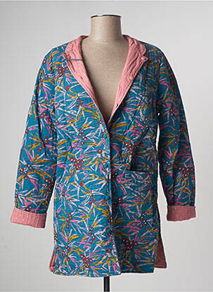 Veste casual coupe droite bleu LA FIANCEE DU MEKONG femme