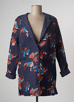 Veste casual coupe droite bleu LA FIANCEE DU MEKONG femme
