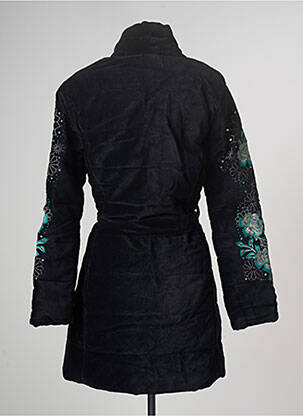Manteau long coupe cintrée sans capuche noir LA FIANCEE DU MEKONG femme