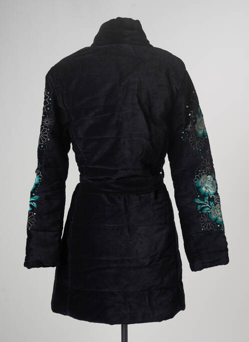 Manteau long coupe cintrée sans capuche noir LA FIANCEE DU MEKONG femme