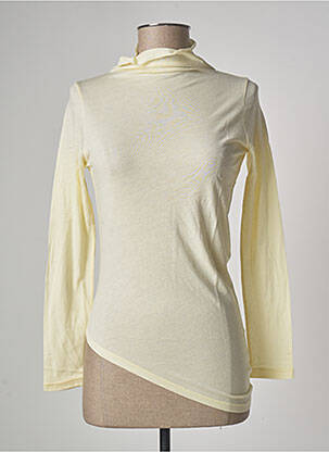 Top stretch manches longues jaune ETAM femme
