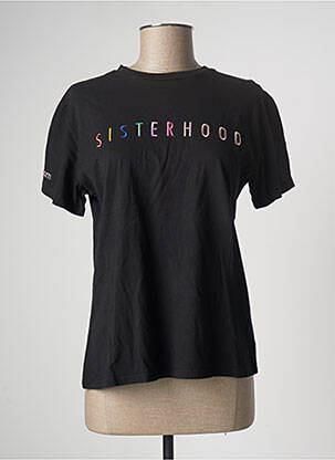 T-shirt stretch manches courtes noir LAAGAM femme