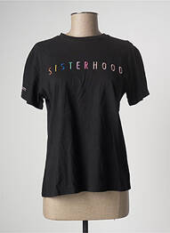 T-shirt stretch manches courtes noir LAAGAM femme
