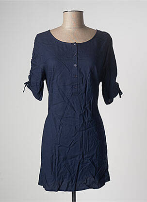 Robe courte manches courtes manches courtes bleu BLANCHEPORTE femme