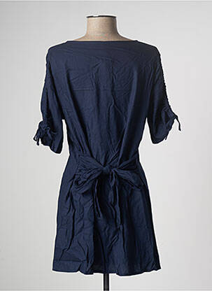 Robe courte manches courtes manches courtes bleu BLANCHEPORTE femme