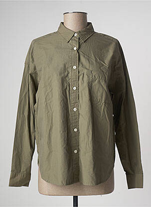 Chemisier poches poitrine manches longues vert MUJI femme