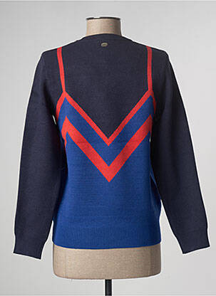 Pull col rond manches longues bleu LA FIANCEE DU MEKONG femme