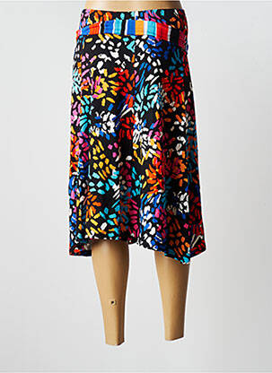 Jupe mi-longue stretch noir PAUSE CAFE femme