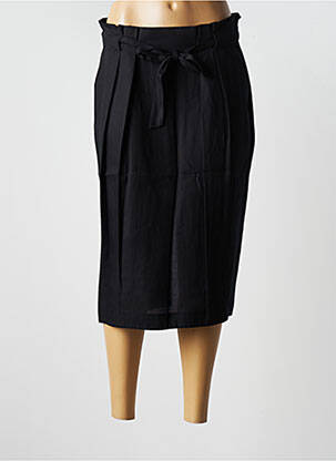 Jupe mi-longue taille haute noir PAUSE CAFE femme