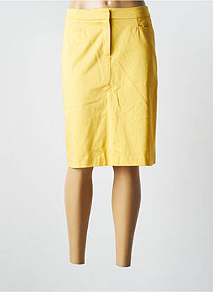 Jupe mi-longue coupe droite jaune PAUSE CAFE femme