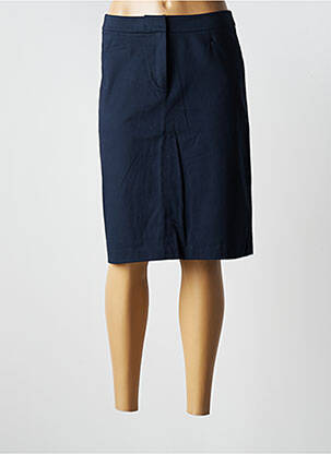 Jupe mi-longue coupe droite bleu PAUSE CAFE femme