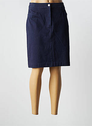 Jupe mi-longue stretch bleu PAUSE CAFE femme