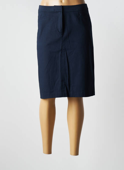 Jupe mi-longue coupe droite bleu PAUSE CAFE femme