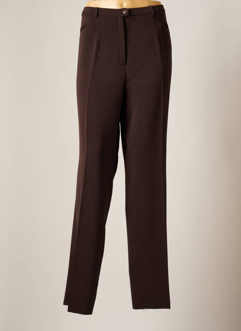 Pantalon droit marron CHRISTIAN MARRY pour femme