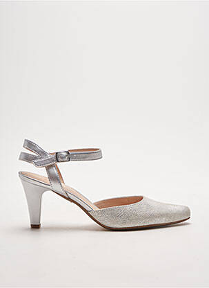 Sandales/nu pieds tissage satiné talon de 4 à 6cm gris SWEET femme