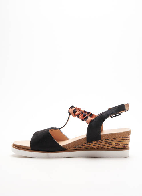 Sandales/Nu pieds noir FUGITIVE BY FRANCESCO ROSSI pour femme