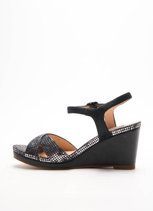 Sandales/Nu pieds noir FUGITIVE BY FRANCESCO ROSSI pour femme