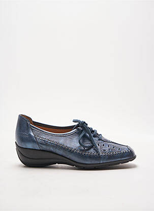 Chaussures de confort semi compensé talon plat jusqu'à 3cm bleu ARTIKA SOFT femme