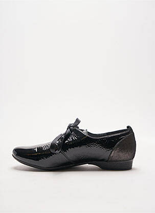 Derbies tissage vernis talon plat jusqu'à 3cm noir INEA femme