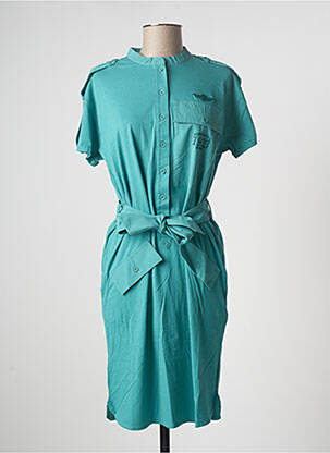 Robe mi-longue manches courtes manches courtes bleu AERONAUTICA femme