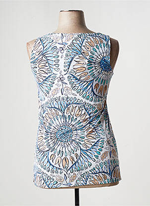 Top stretch sans manche bleu MALIPARMI femme