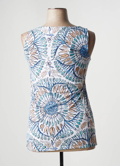 Top stretch sans manche bleu MALIPARMI femme