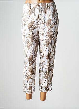 Pantalon chino tissage popeline taille normale beige MASON'S femme