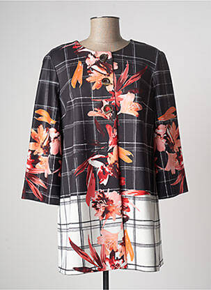 Manteau long coupe droite sans capuche orange JOSEPH RIBKOFF femme