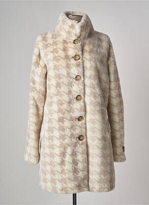 Manteau long beige RINO & PELLE pour femme