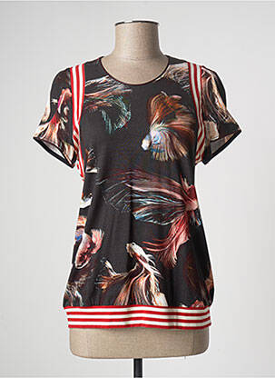 T-shirt imprimé fantaisie manches courtes noir BEATE HEYMANN femme