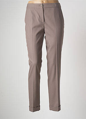 Pantalon chino fermeture zippée sous rabat boutonné taille normale marron GERRY WEBER femme