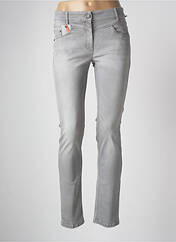 Jeans coupe slim gris ZERRES pour femme seconde vue