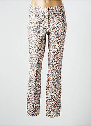Pantalon slim tissage popeline taille normale marron BASLER femme