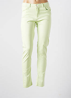 Pantalon slim taille basse taille basse vert FABER femme