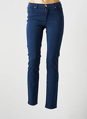Pantalon slim tissage popeline taille normale bleu TRUSSARDI JEANS femme