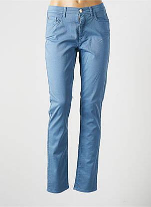 Pantalon slim tissage popeline taille normale bleu TRUSSARDI JEANS femme