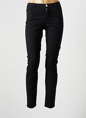 Pantalon slim tissage popeline taille normale noir TRUSSARDI JEANS femme