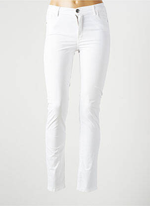 Pantalon slim taille basse taille basse blanc TRUSSARDI JEANS femme