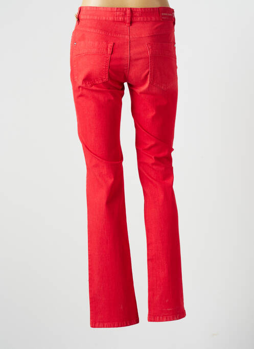 Jeans coupe slim rouge ZERRES pour femme
