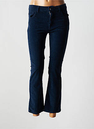 Pantalon 7/8 stretch taille normale bleu LAUREN VIDAL femme