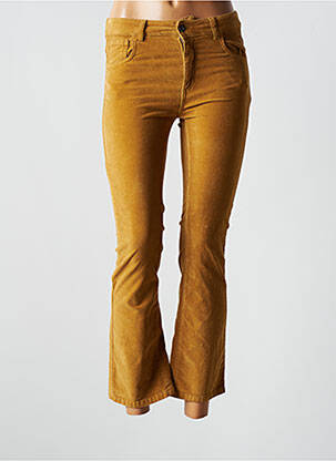 Pantalon 7/8 stretch taille normale jaune LAUREN VIDAL femme