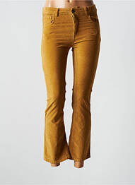 Pantalon 7/8 stretch taille normale jaune LAUREN VIDAL femme